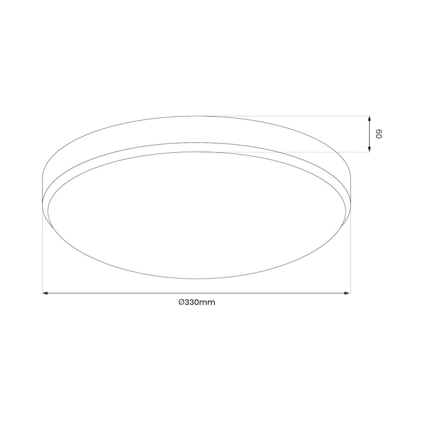 Candeeiro de tecto LED para casa de banho MAYA LED/15W/230V, diâmetro 33 cm, IP44, acabamento cromado brilhante