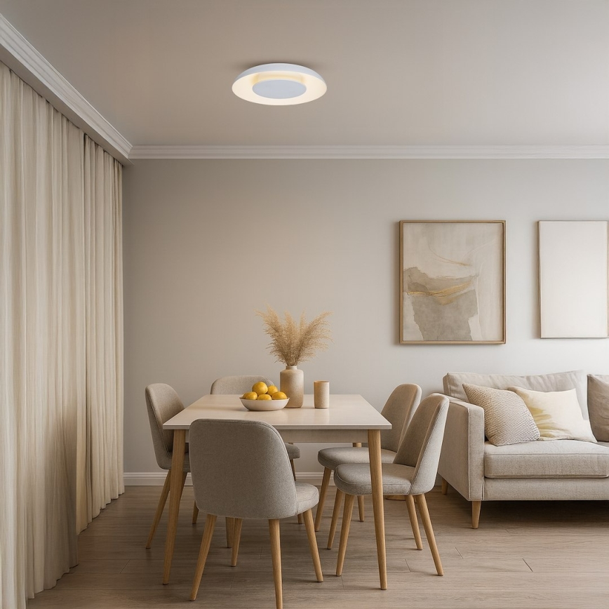 Candeeiro de tecto LED PIATTINO LED/30W/230V 3000/4000/6000K Ø 40 cm branco