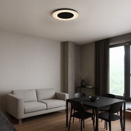 Candeeiro de tecto LED PIATTINO LED/30W/230V 3000/4000/6000K Ø 40 cm preto