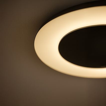 Candeeiro de tecto LED PIATTINO LED/30W/230V 3000/4000/6000K Ø 40 cm preto