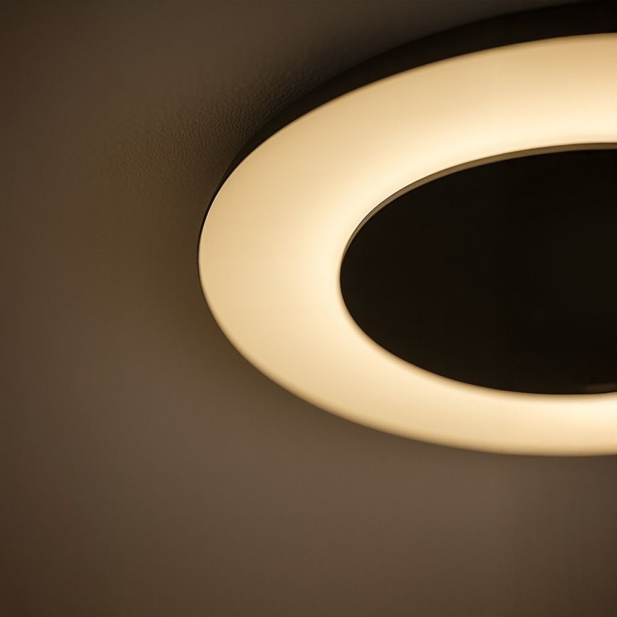 Candeeiro de tecto LED PIATTINO LED/30W/230V 3000/4000/6000K Ø 40 cm preto