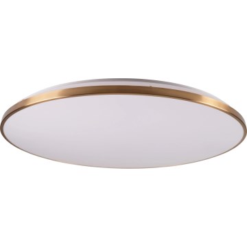 Candeeiro de tecto LED regulável KERN LED/100W/230V 3000/4000/6000K diâmetro 100 cm dourado + comando remoto