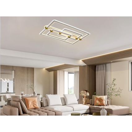 Candeeiro de tecto LED regulável LED/280W/230V 3000-6500K + comando remoto