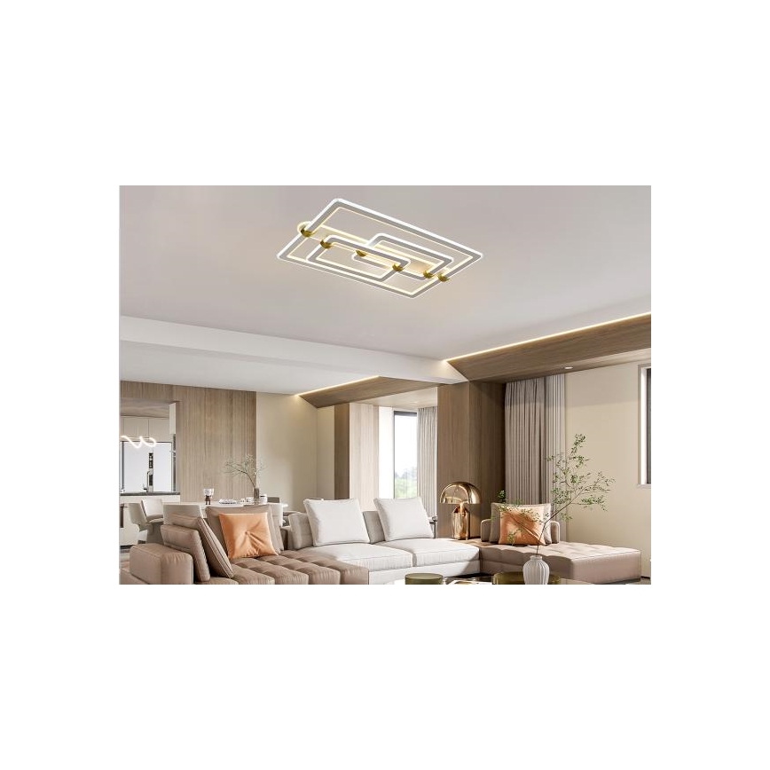 Candeeiro de tecto LED regulável LED/280W/230V 3000-6500K + comando remoto