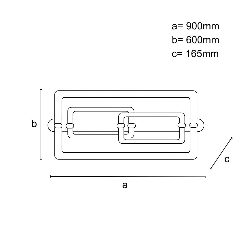 Candeeiro de tecto LED regulável LED/280W/230V 3000-6500K + comando remoto