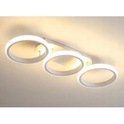 Candeeiro de tecto LED dimerizável LED/30W/230V 3000-6500K branco Wi-Fi Tuya + controlo remoto