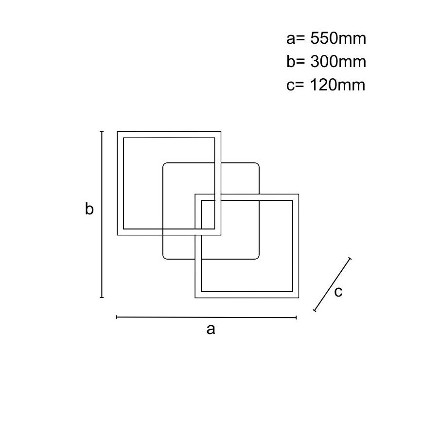 Candeeiro de tecto LED regulável LED/80W/230V 3000-6500K + controlo remoto