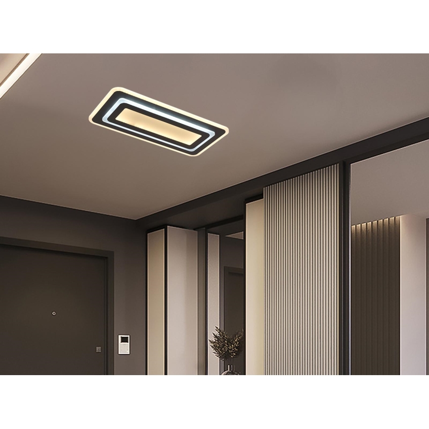 Candeeiro de tecto LED dimerizável LED/85W/230V 3000-6500K preto + controlo remoto