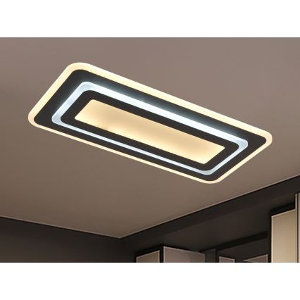 Candeeiro de tecto LED dimerizável LED/85W/230V 3000-6500K preto + controlo remoto