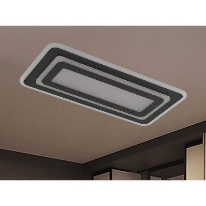 Candeeiro de tecto LED dimerizável LED/85W/230V 3000-6500K preto + controlo remoto