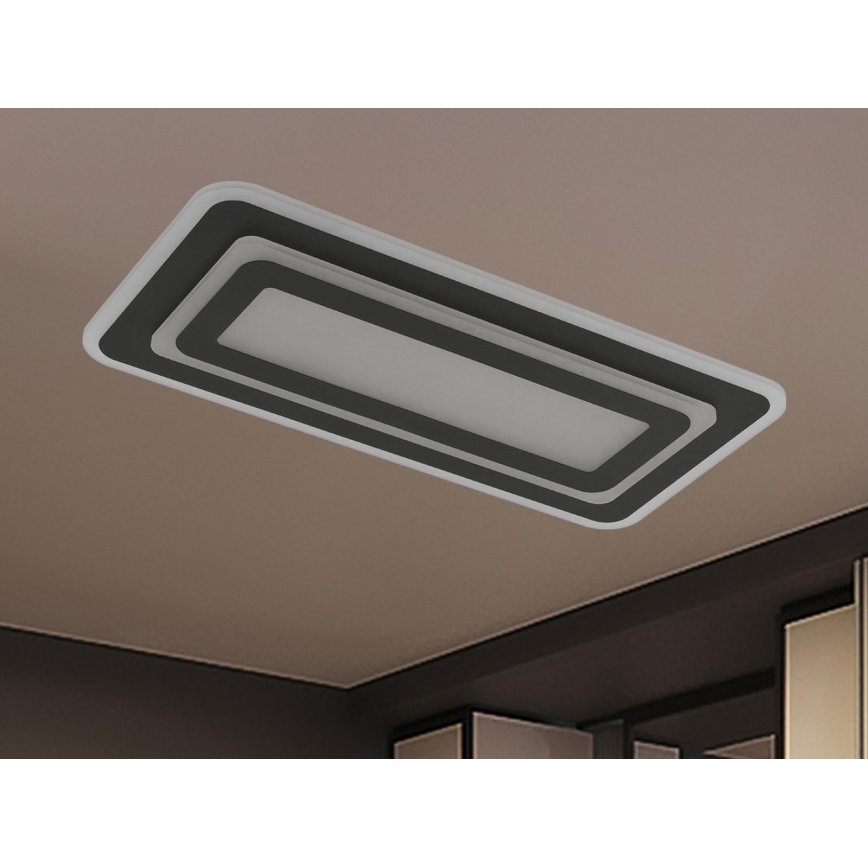 Candeeiro de tecto LED dimerizável LED/85W/230V 3000-6500K preto + controlo remoto