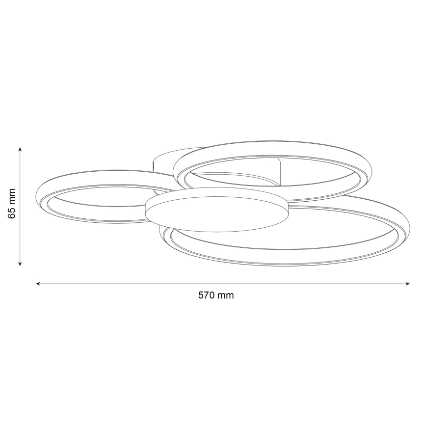 Candeeiro de tecto LED SABINA LED/38W/230V madeira de seringueira