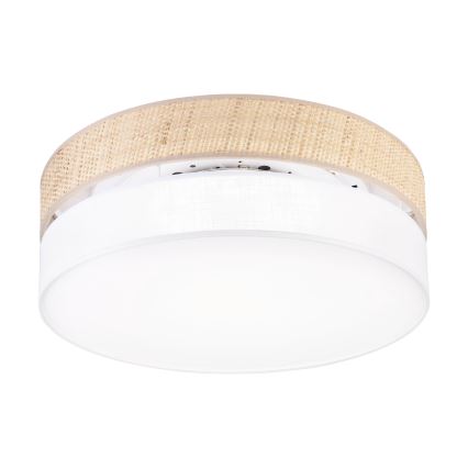 Candeeiro de Teto LED SIRJA BOHO LED/36W/230V 4000K Ø 45 cm bege/branco
