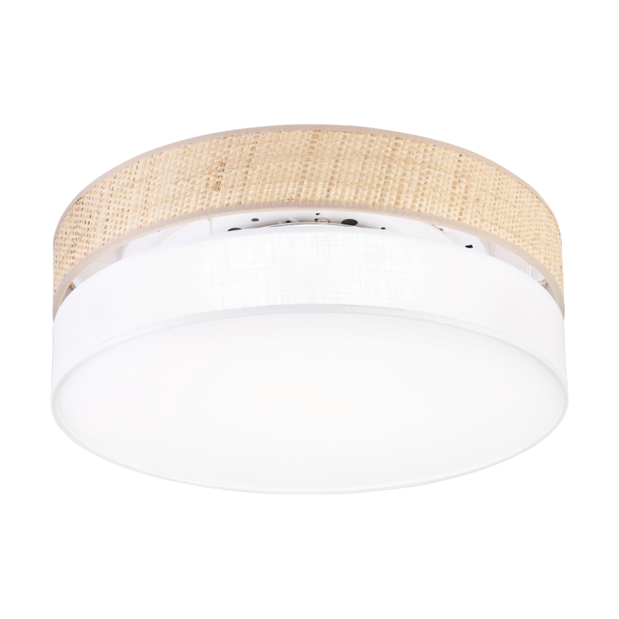 Candeeiro de Teto LED SIRJA BOHO LED/36W/230V 4000K Ø 45 cm bege/branco
