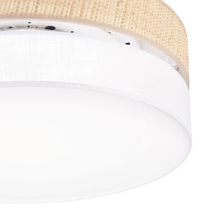 Candeeiro de Teto LED SIRJA BOHO LED/36W/230V 4000K Ø 45 cm bege/branco