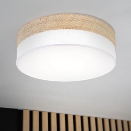 Plafon LED SIRJA BOHO LED/36W/230V 4000K Ø 45 cm bege/branco