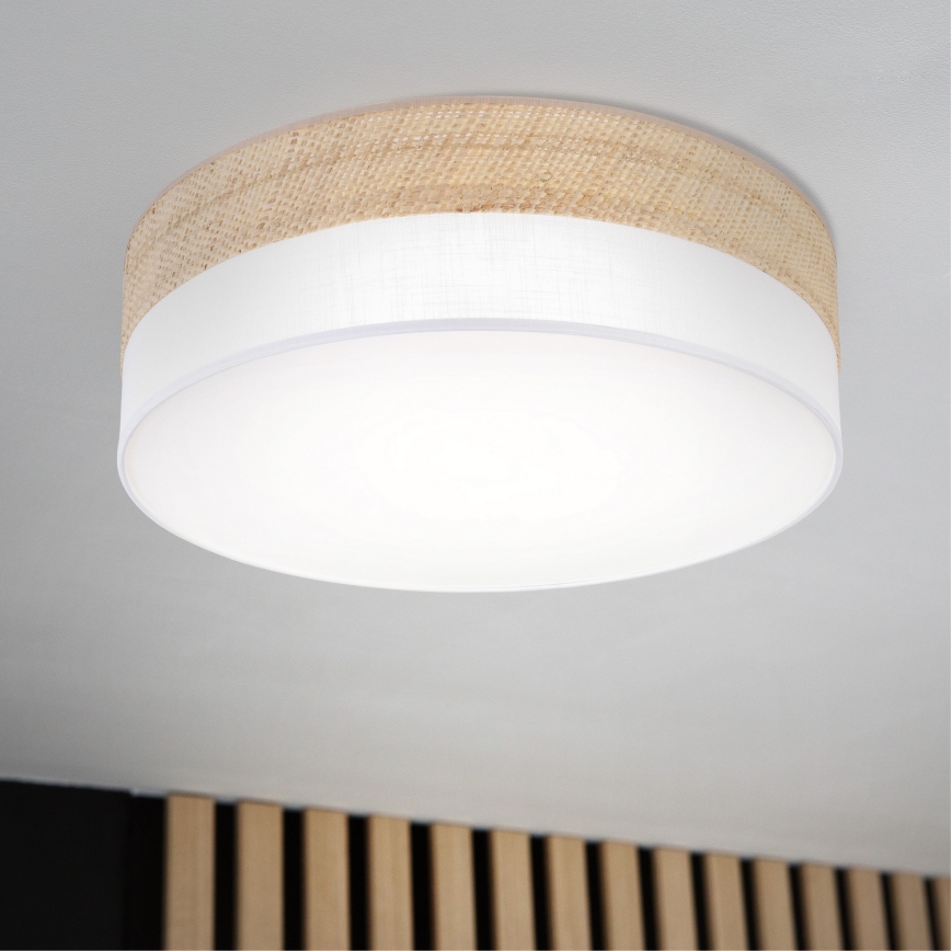 Plafon LED SIRJA BOHO LED/36W/230V 4000K Ø 45 cm bege/branco