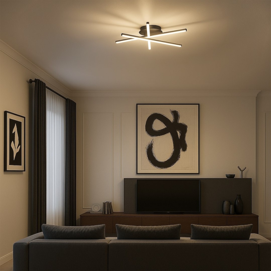 Candeeiro de tecto LED STICK LED/12W/230V preto