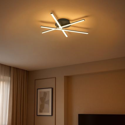 Candeeiro de tecto LED STICK LED/12W/230V preto