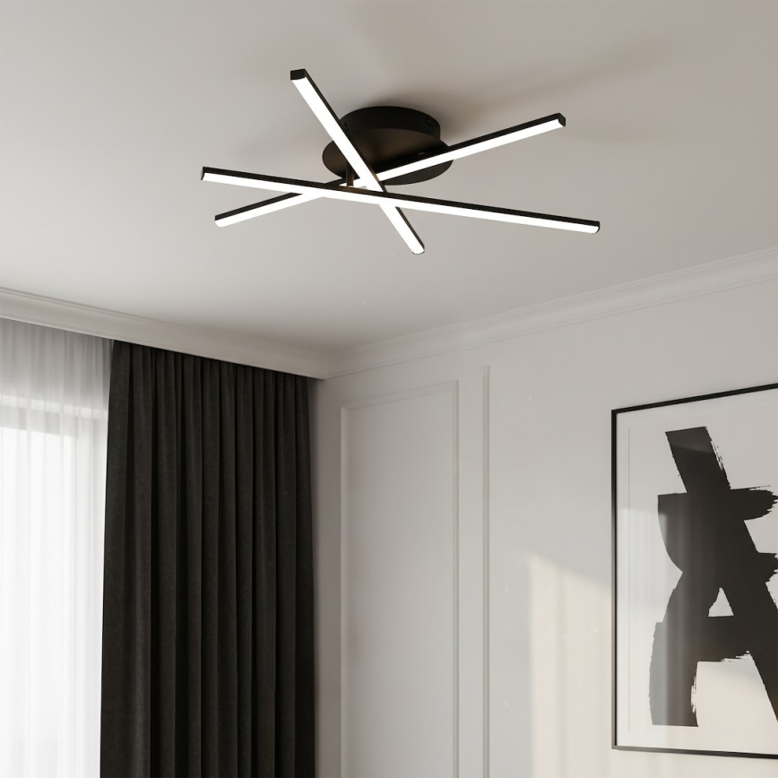 Candeeiro de tecto LED STICK LED/12W/230V preto