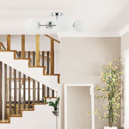 Candeeiro de tecto MADDIE 4xE14/5W/230V cromado brilhante