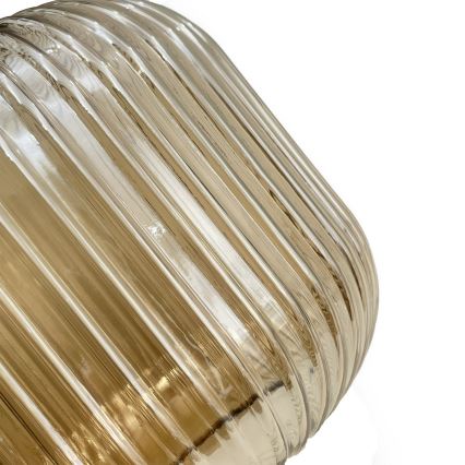 Candeeiro de tecto MILOU WOOD 1xE27/15W/230V carvalho/bege fumado Ø 20 cm