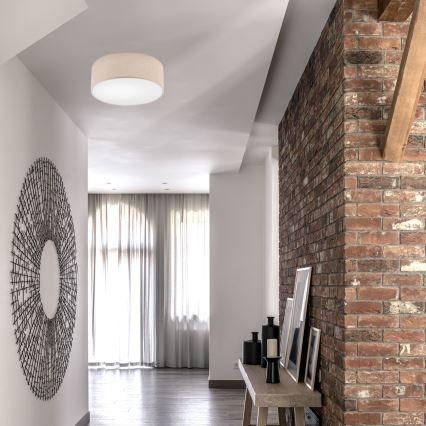 Candeeiro de tecto MONTE 1xE27/60W/230V Ø 35 cm castanho