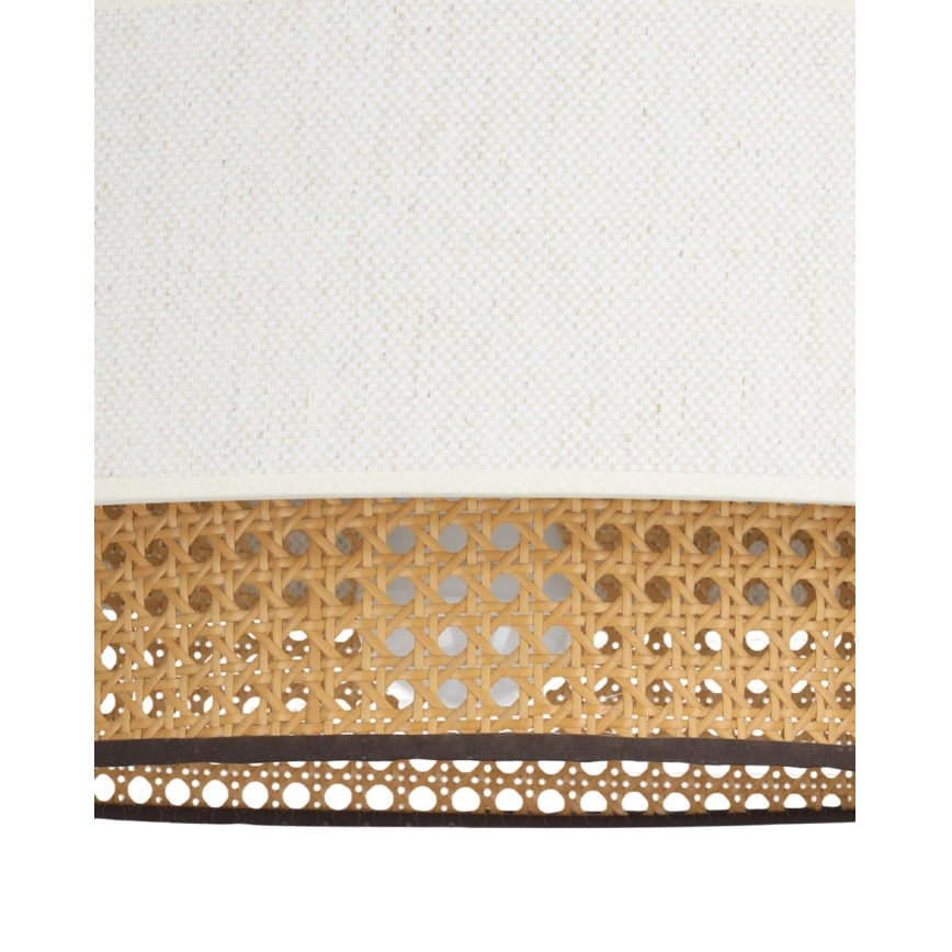 Candeeiro de tecto NATIA 1xE27/60W/230V branco/castanho