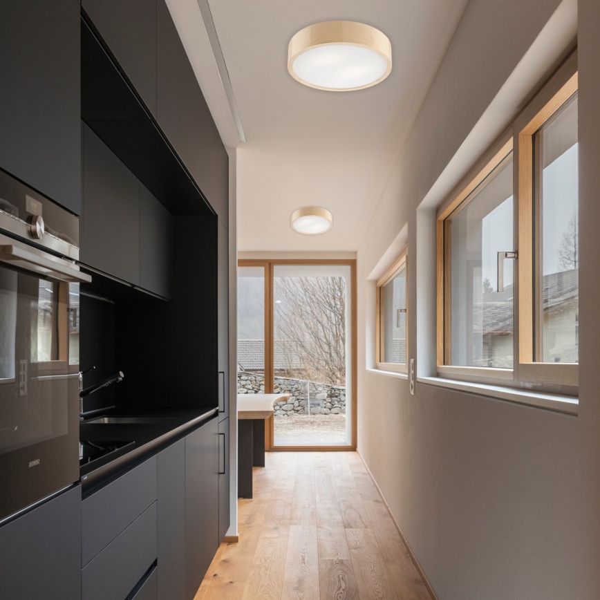 Candeeiro de tecto NATURAL 2xE27/60W/230V Ø 37,5 cm, em pinho