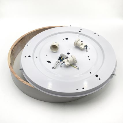 Candeeiro de tecto NATURAL 5xE27/15W/230V diâmetro 47,5 cm pinho/branco