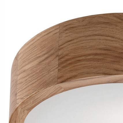 Candeeiro de tecto OAK 1xE27/60W/230V, acabamento em carvalho, Ø 27,5 cm