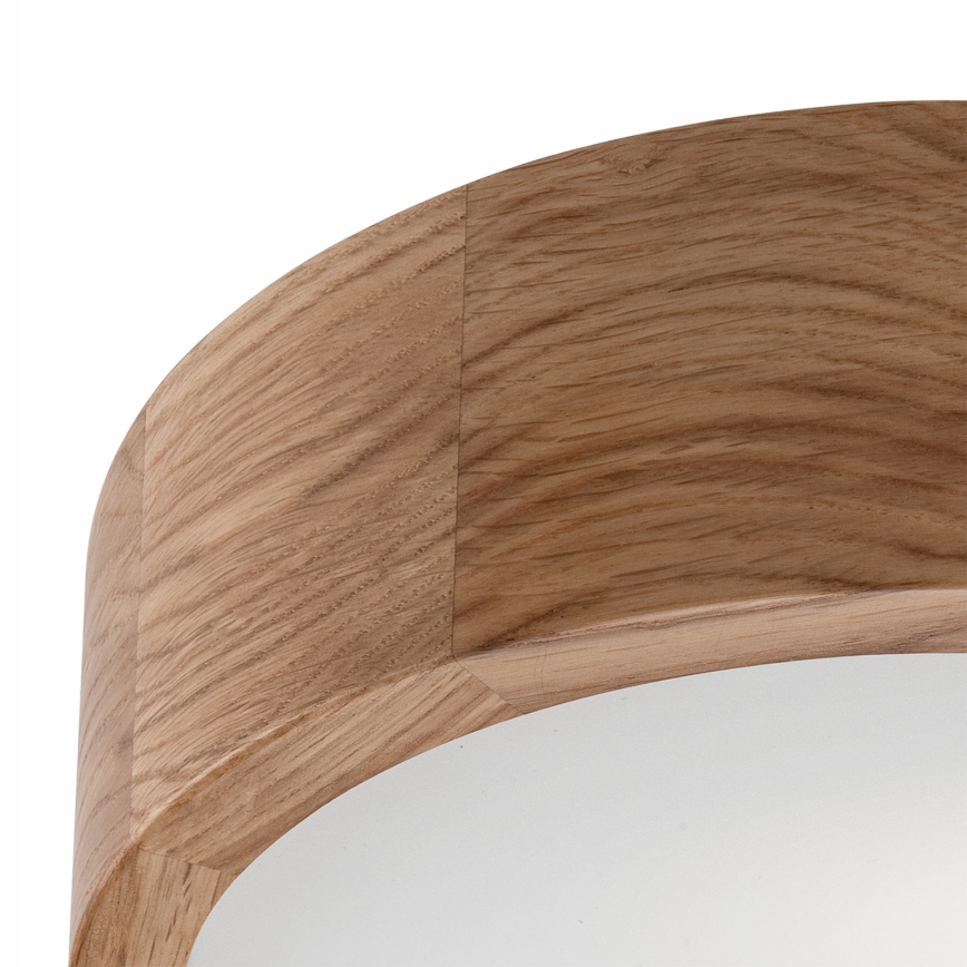 Candeeiro de tecto OAK 1xE27/60W/230V, acabamento em carvalho, Ø 27,5 cm