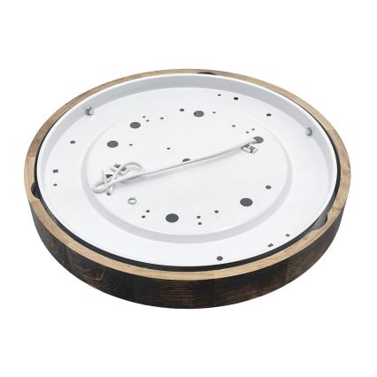 Candeeiro de tecto OAK SMOKY SLIM 2xE27/15W/230V, diâmetro 37 cm, carvalho/castanho escuro