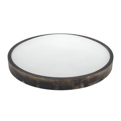 Candeeiro de tecto OAK SMOKY SLIM 3xE27/15W/230V Ø 47 cm carvalho / castanho escuro