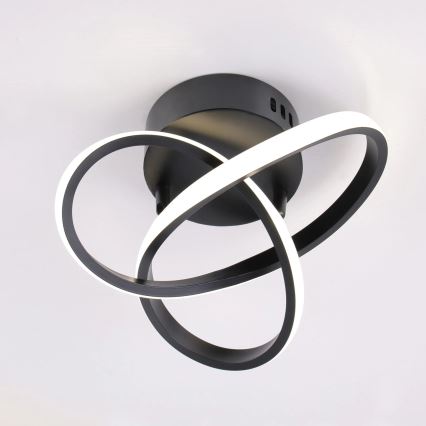 Candeeiro de tecto OSKAR LED/15W/230V Ø 25 cm preto