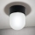 Candeeiro de tecto OSTIA 1xE27/40W/230V, diâmetro 9,8 cm, preto