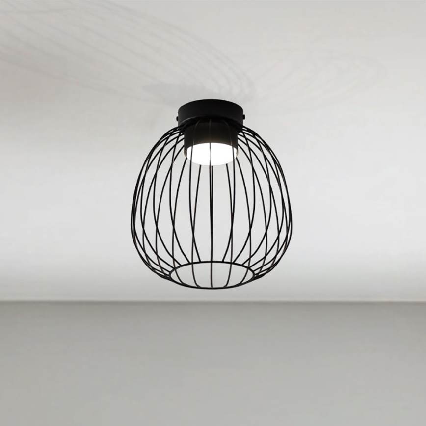 Candeeiro de tecto OVELLA 1xGX53/10W/230V Ø 25 cm preto