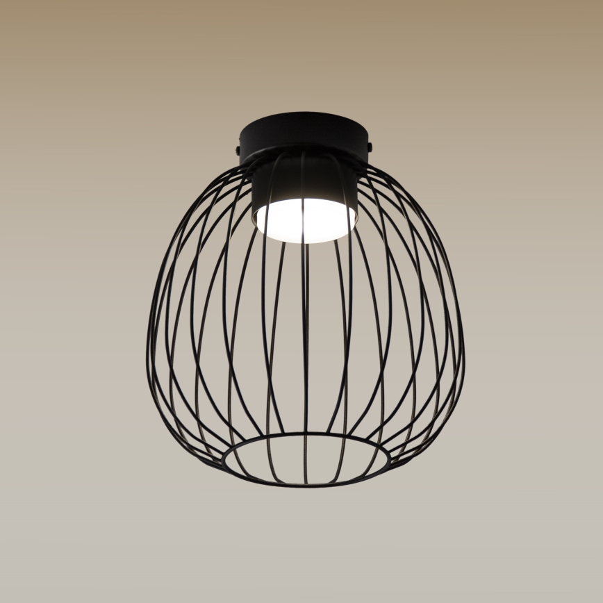 Candeeiro de tecto OVELLA 1xGX53/10W/230V Ø 25 cm preto