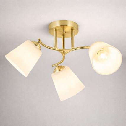 Candeeiro de tecto PAFOS 3xE27/15W/230V dourado