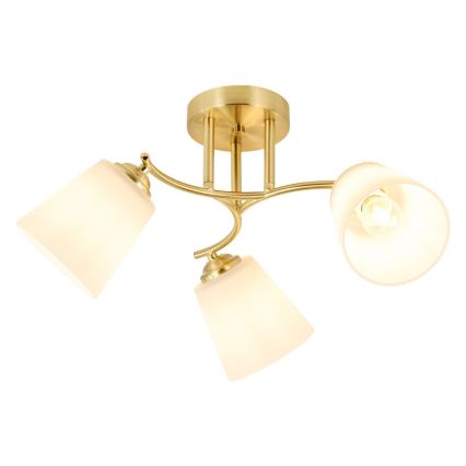 Candeeiro de tecto PAFOS 3xE27/15W/230V dourado