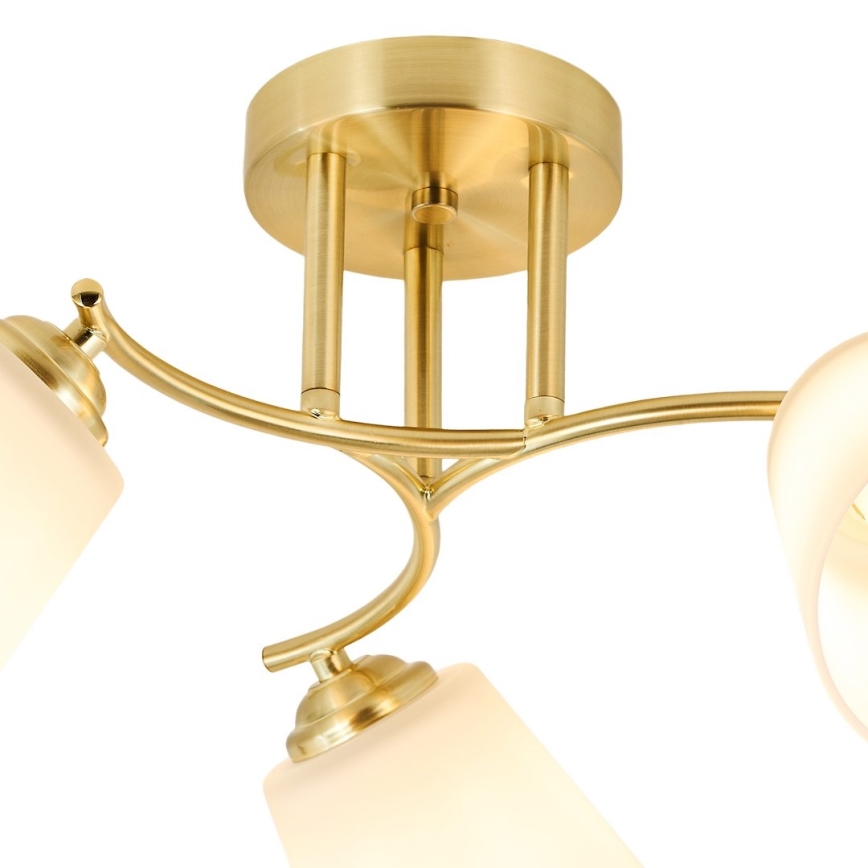 Candeeiro de tecto PAFOS 3xE27/15W/230V dourado