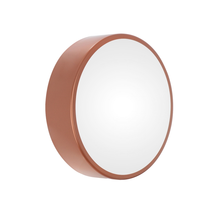 Luminária de tecto para casa de banho com sensor CLEO, 2xE27/24W/230V, Ø 30 cm, acabamento em cobre, IP54