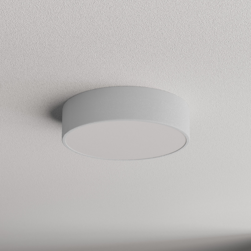 Candeeiro de tecto para casa de banho com sensor CLEO 2xE27/24W/230V, diâmetro 30 cm, cinzento, IP54