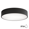 Candeeiro de tecto para casa de banho com sensor CLEO 3xE27/24W/230V, diâmetro 40 cm, preto, IP54