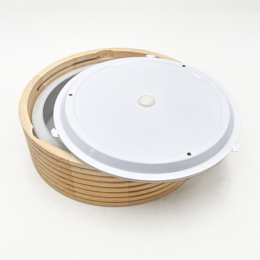 Candeeiro de tecto para casa de banho NATURAL MODERN 2xE27/15W/230V IP54 Ø 27,5 cm pinho