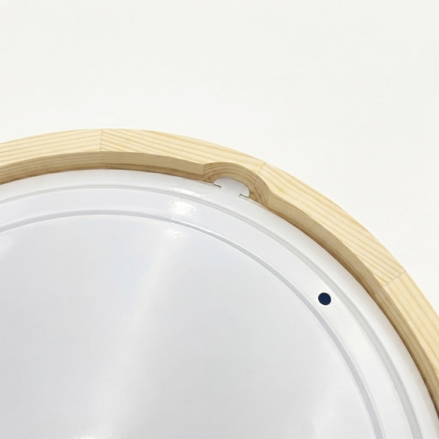 Candeeiro de tecto para casa de banho NATURAL MODERN 2xE27/15W/230V IP54 Ø 27,5 cm pinho