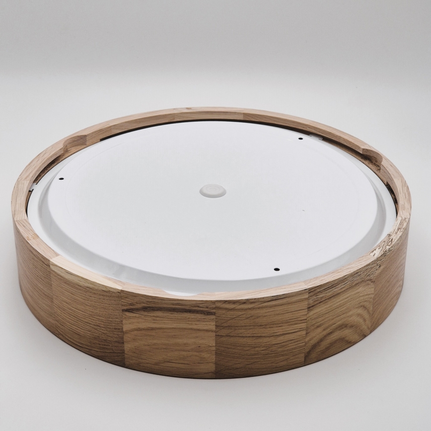 Candeeiro de tecto para casa de banho OAK 3xE27/15W/230V carvalho Ø 37 cm IP54