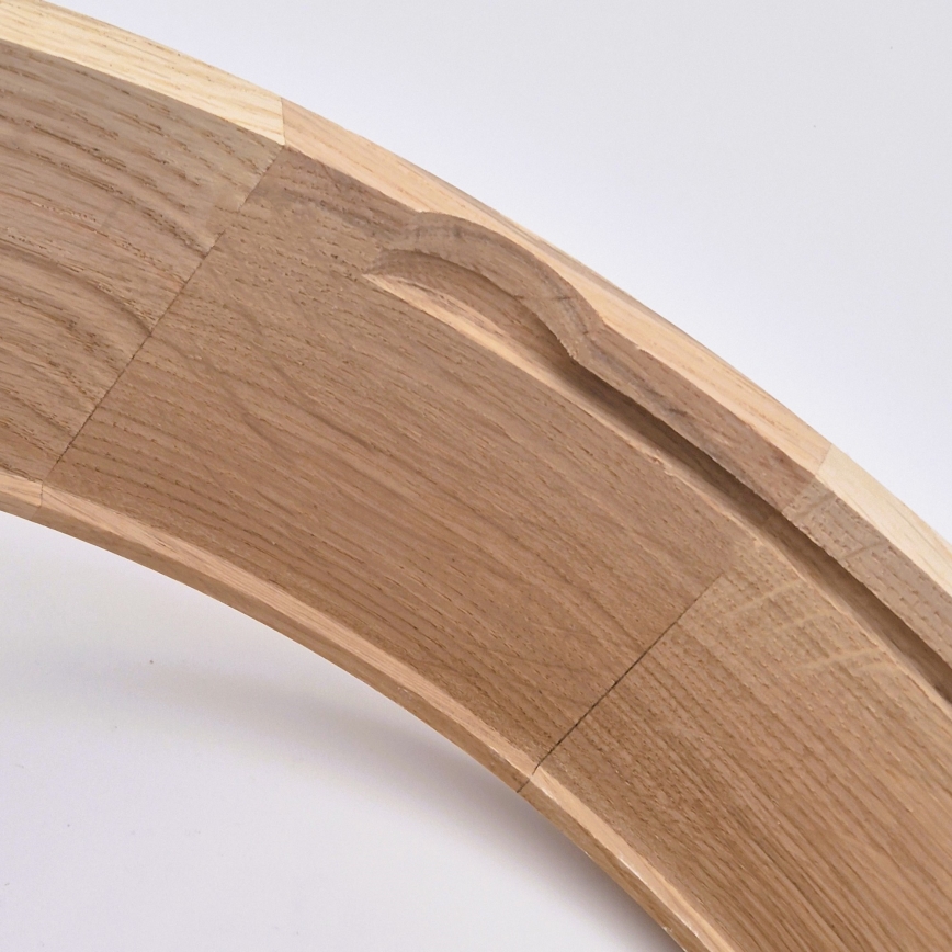 Candeeiro de tecto para casa de banho OAK 3xE27/15W/230V carvalho Ø 37 cm IP54