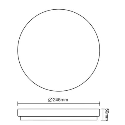 Candeeiro de tecto para casa de banho OPAL LED/12W/230V, Ø 24,5 cm, IP44, branco