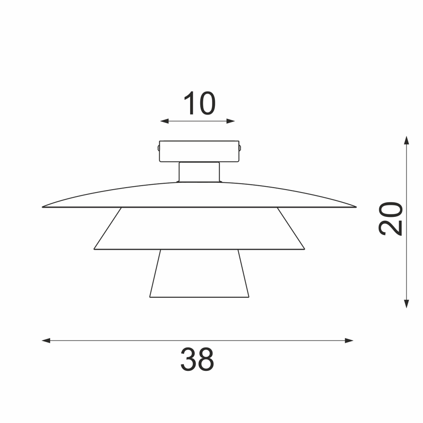 Candeeiro de tecto PLATO 1xE27/15W/230V Ø 32 cm antracite